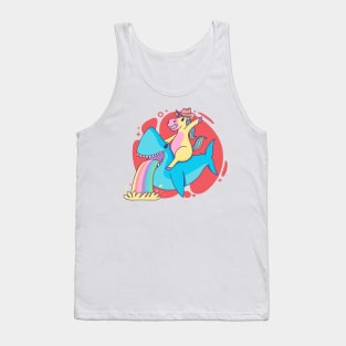 Unicorn Riding Shark Tank Top